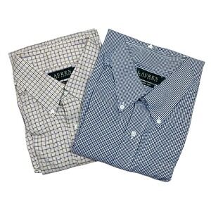 Lot of 2 Ralph Lauren Shirts Mens XL 100% Cotton Long Sleeve Button Downs